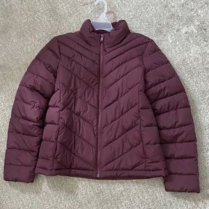 BURGUNDY GAP PUFF JACKET